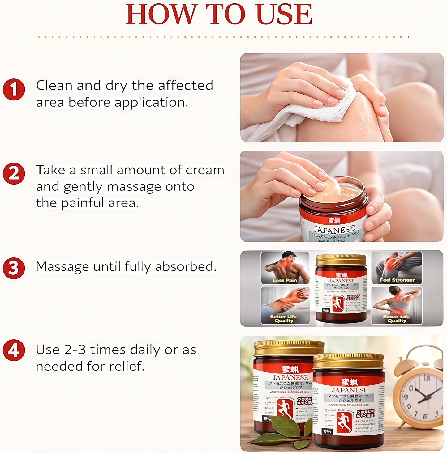 Instant Pain Relief Soothing Massage Gel (Pack of 2)
